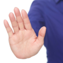 Access denied - hand in stop position