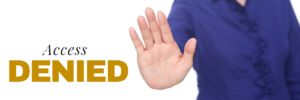 Access Denied image - hand - stop